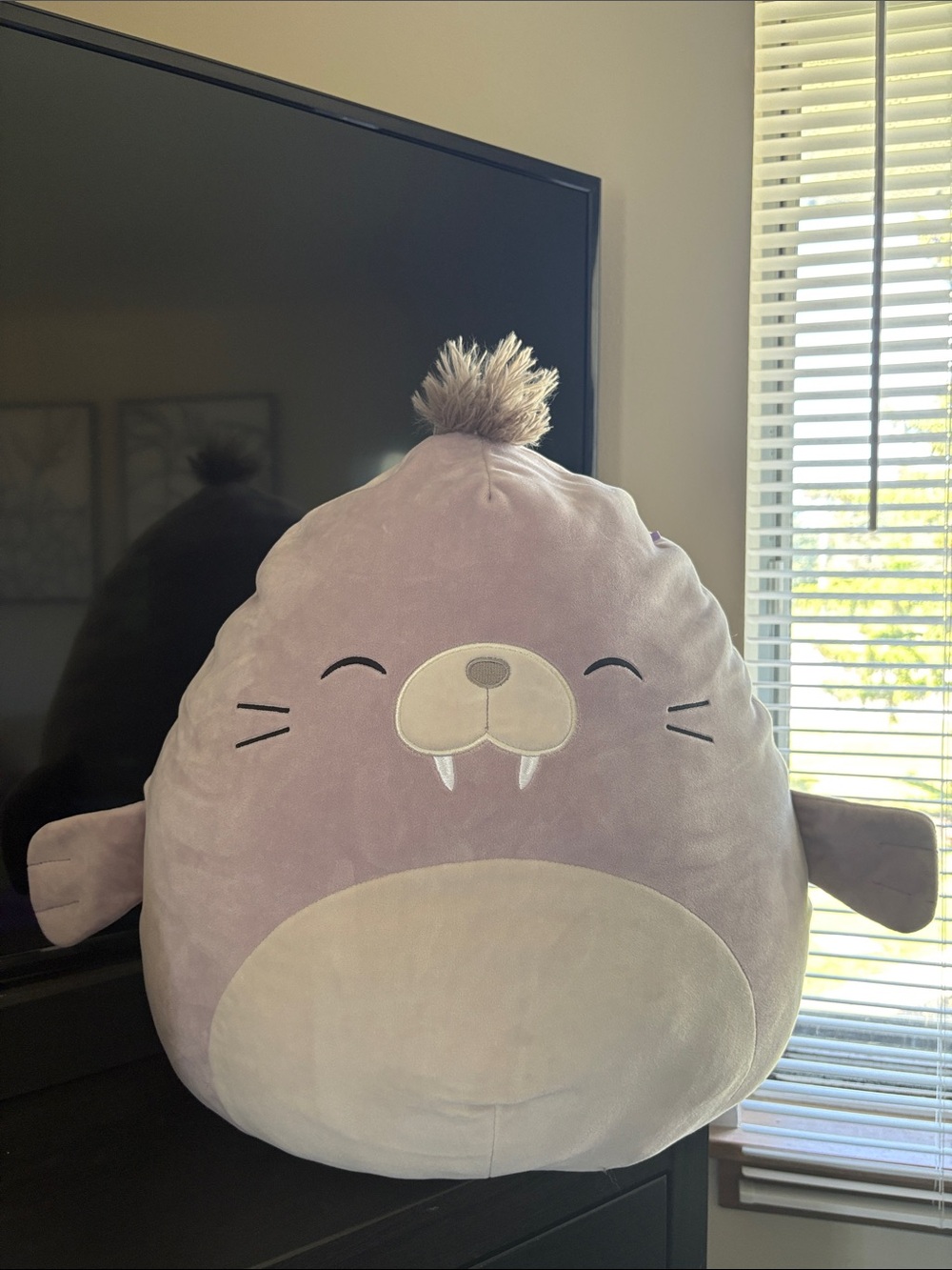 Squishmallows Lavender and Cream Walrus Plush